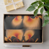 Orange Fraktal Blume Seidenpapier (Geschenk)