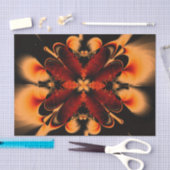 Orange Fraktal Blume Seidenpapier (Handwerk)