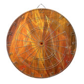 Orange Fraktal Dart Board Dartscheibe (vorne)