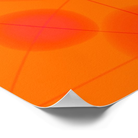 Orange Fraktal Poster (Ecke)