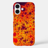 Orange Fraktal Smartphone Case (Rückseite)