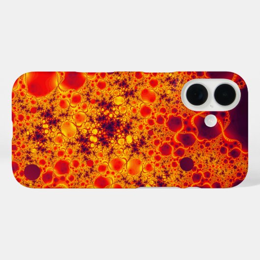 Orange Fraktal Smartphone Case (Rückseite (Horizontal))