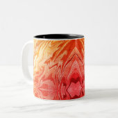 Orange Fraktal Tasse (Vorderseite Links)