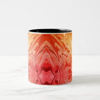 Orange Fraktal Tasse