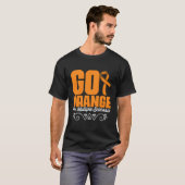 Orange Frau Awareness Multiple Sklerose Surviv T-Shirt (Vorne ganz)