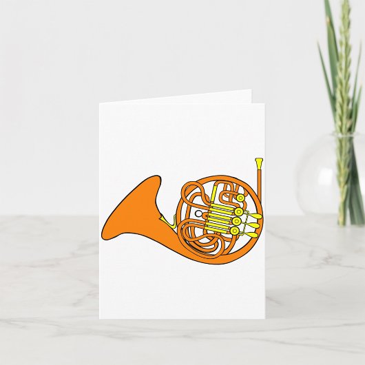 Orange French Horn Mitteilungskarten