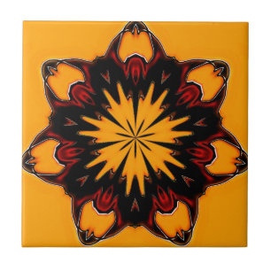 Orange Freude Fliese