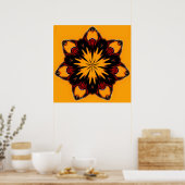 Orange Freude Poster (Küche)