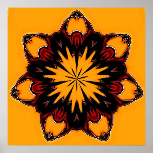 Orange Freude Poster (Vorne)