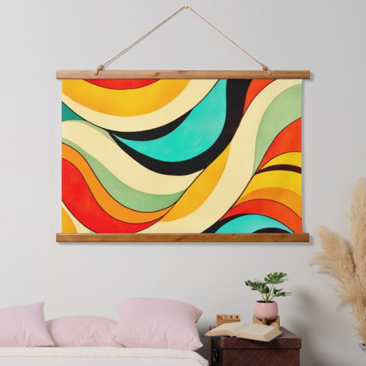 Orange & Friends Farbblende Wandteppich Mit Holzrahmen (Schlafzimmer)