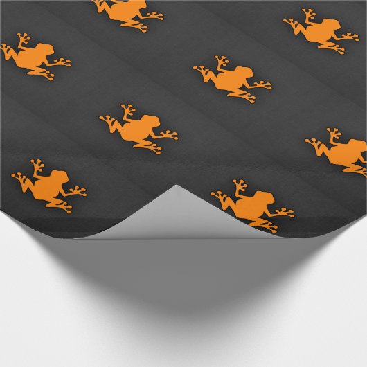 Orange Frog Geschenkpapier (Ecke)