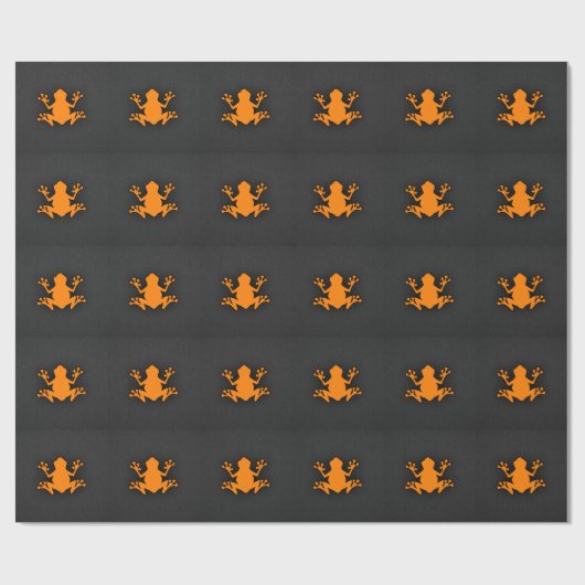 Orange Frog Geschenkpapier (Flach)