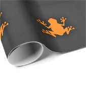 Orange Frog Geschenkpapier (Rolleneckpunkt)