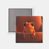 Orange Frog Magnet (Vorderseite/Rückseite)