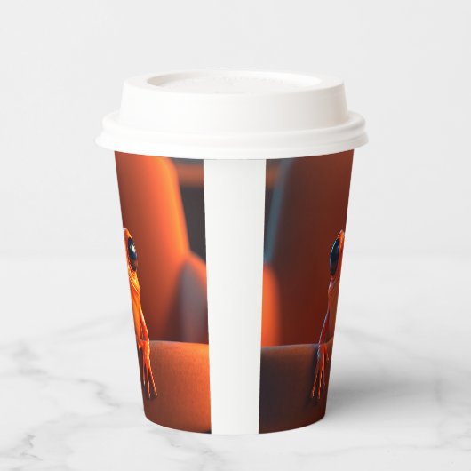Orange Frog Pappbecher (Links)