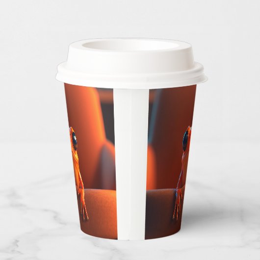 Orange Frog Pappbecher (Rechts)