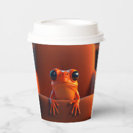 Orange Frog Pappbecher