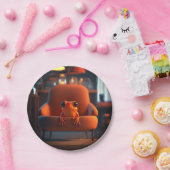 Orange Frog Pappteller (Party)