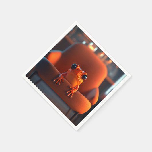 Orange Frog Serviette (Ecke)