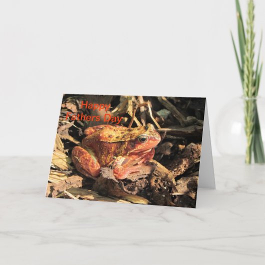 Orange Frog Vathers Day Card Karte (Vorderseite)