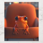 Orange Frog Weinetikett (Einzelnes Label)