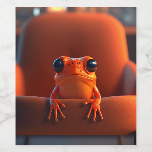 Orange Frog Weinetikett (Einzelnes Label)