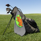 Orange Frosch Golf Handtuch (Gras)