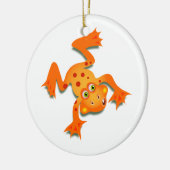 Orange Frosch Keramikornament (Links)