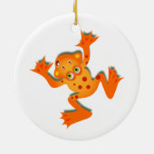 Orange Frosch Keramikornament (Hinten)