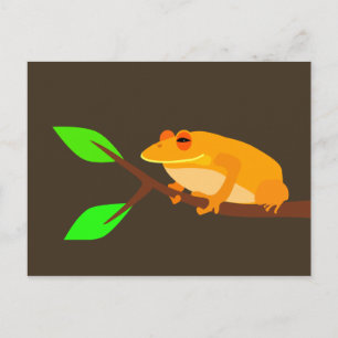 Orange Frosch Postcard Postkarte