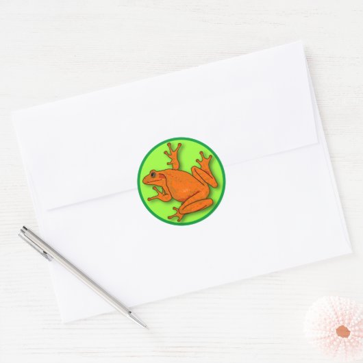 Orange Frosch Sticker (Umschlag)