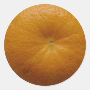 Orange Frucht-Aufkleber Runder Aufkleber