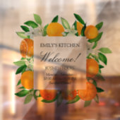 Orange Frucht Blume Sommer Blumenladen botanischer Fensteraufkleber (Blatt 2)