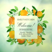 Orange Frucht Blume Sommer Blumenladen botanischer Fensteraufkleber (Blatt 3)