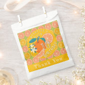 Orange Frucht Geburtstag Grün Geschenktütchen (Ausgeschnitten)