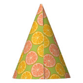 Orange Frucht Geburtstag Grün Partyhütchen (Rückseite)