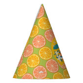 Orange Frucht Geburtstag Grün Partyhütchen (Links)