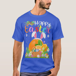 Orange Frucht Hase Ei Jagd Lustig Orange Glücklich T-Shirt