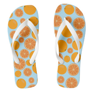 Orange Frucht Muster Sommer Badesandalen