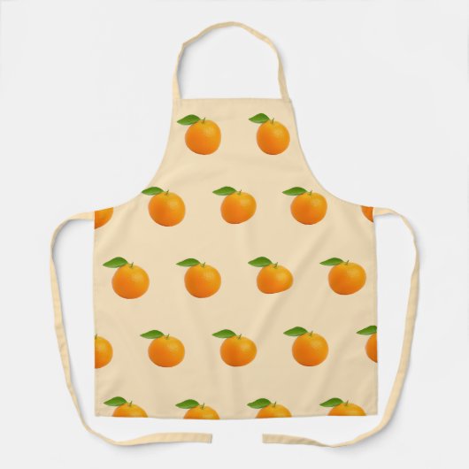 Orange Frucht Nahtloses Muster auf Schürze (Vorderseite)