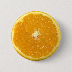 Orange Frucht-neue Scheibe Button