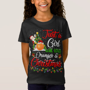Orange Frucht nur ein Mädchen, das Orangen und Chr T-Shirt