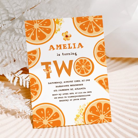 Orange Frucht Wasserfarbe Zitrusfrüchte Kindergebu Einladung