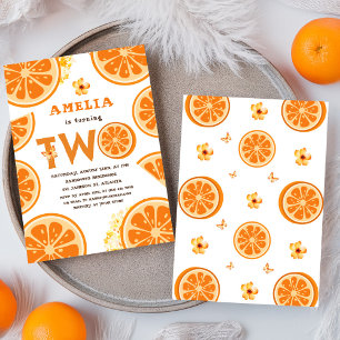 Orange Frucht Wasserfarbe Zitrusfrüchte Kindergebu Einladung