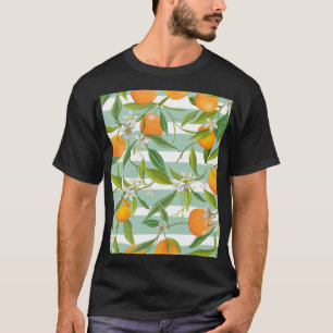 Orange Früchte Floral: Nahtloses Vintage. T-Shirt