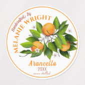 Orange Fruchtkonservierung Etiketten (Design 2)