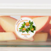 Orange Fruchtkonservierung Etiketten (Befestigt)