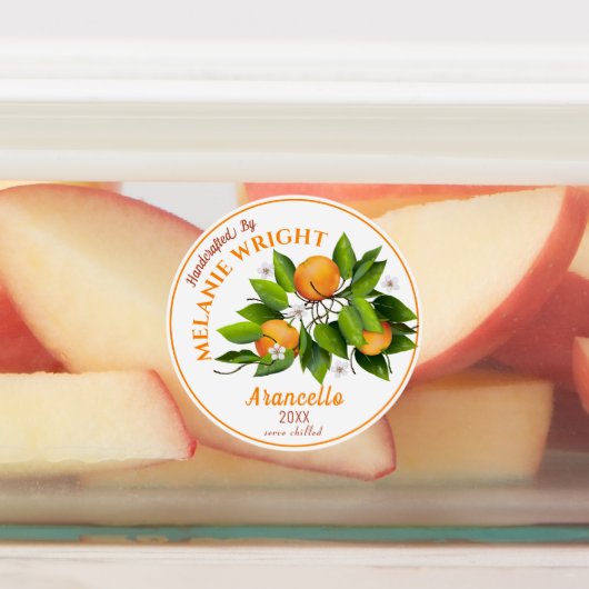 Orange Fruchtkonservierung Etiketten (Befestigt)