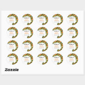 Orange Fruchtkonservierung | Jam Jar Label Runder Aufkleber (Blatt)