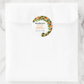 Orange Fruchtkonservierung | Jam Jar Label Runder Aufkleber (Tasche)